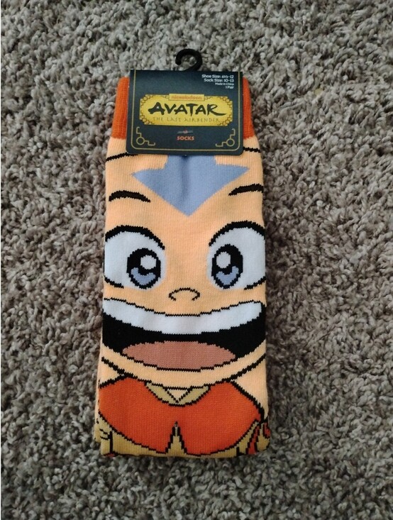 Nickelodeon Other - Nickelodeon Avatar: The Last Airbender Aang Crew Socks (NWT)